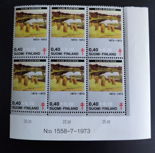 1973 Tuberkuloosi 0,40 mk+0,10 mk numerokuusilo **