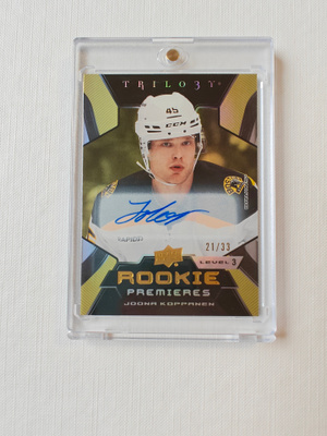 Joona Koppanen 23-24 Trilogy Rookie Premieres Rare Gold Auto