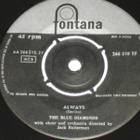 7" BLUE DIAMONDS Down By The Riverside - 1961 pop VG++ - pikkukuva 2