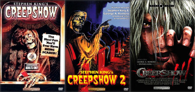 Creepshow leffat 1-3, Stephen King, George A Romero -- 3xDVD