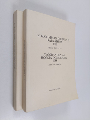 Korkeimman oikeuden ratkaisuja 1988 : 1-2