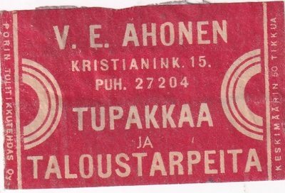V. E. Ahonen, Kristianink. 15 b551