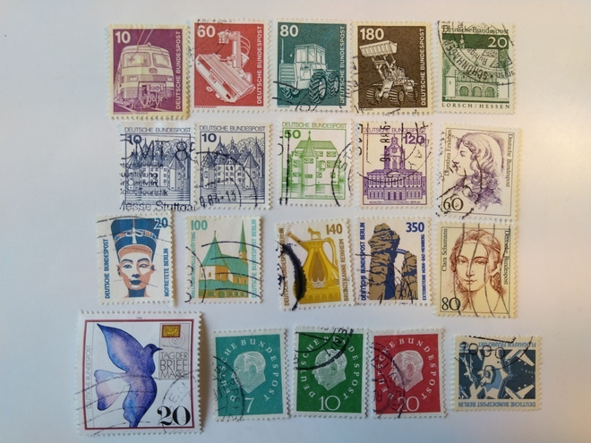 Postimerkki Saksa 20 erilaista