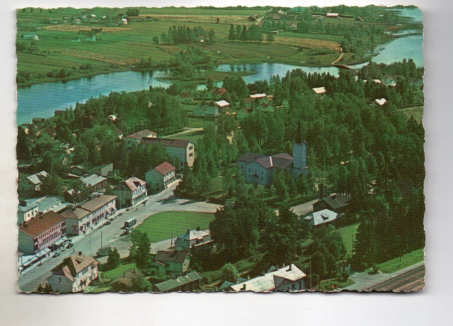 Suonenjoki:  keskustaa, ilmakuva (Velj.Karhumäki  104)