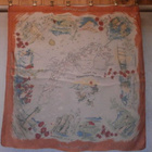 Huivi 9. Vanha matkamuistohuivi Norjasta, vintage, silkkiä - pikkukuva 1