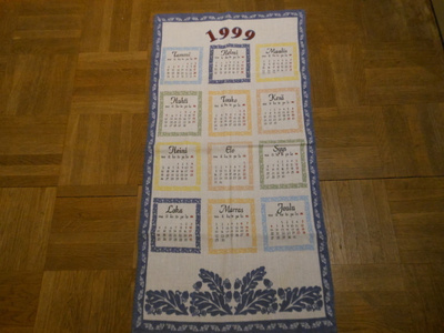 Kalenteripyyhe Vuodelta 1999