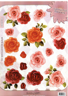 3D "°UPEAT RUUSUT...Colourful Roses°" /(HobbyIdee)