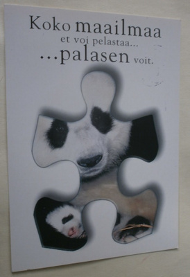 Koko maailmaa et voi pelastaa, WWF-kortti, MiniMoi 886, 1998