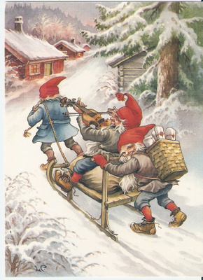 Lars Carlsson: Viulua soitellen lahjojen jakoon. v.1993