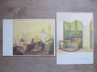TAIDETEOLLISUUSMUSEO.....2 Louis Sparren piirt. korttia.