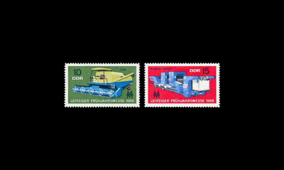 DDR 1448-9 ** Leipzigin kevätmessut (1969)