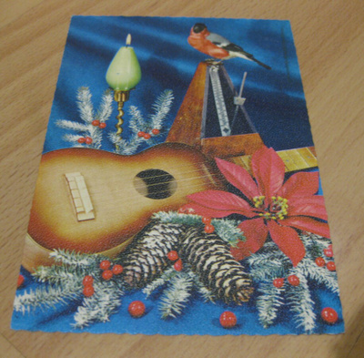 Joulukortti, v. 1972, kulkenut