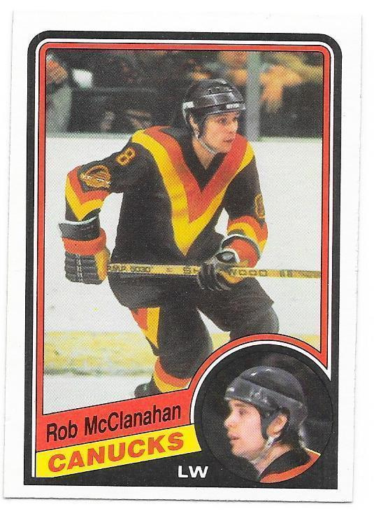 1984-85 OPC #325 Rob McClanahan Vancouver Canucks