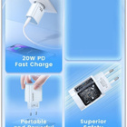 Toocki 20W laturi + 1m USB C - Lightning-kaapeli #29854 - pikkukuva 5