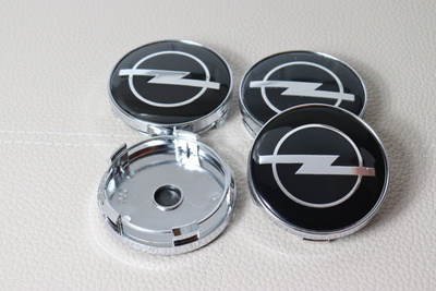 Opel vannekeskiöt – Kromi-musta – 60mm (4kpl sar