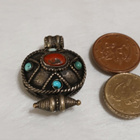 Vintage Antique Tibetan Gau riipus turkoosi kivi Koralli - pikkukuva 3
