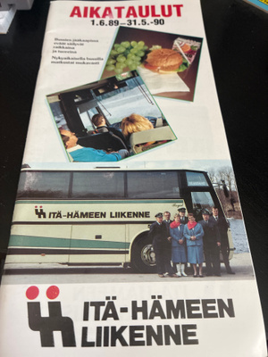 Aikataulut itä-Hämeen liikenne 1989-1990