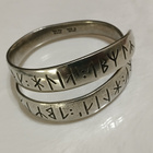 Vintage Norwegian O.B.I. Pewter rannekoru rannerengas - pikkukuva 3