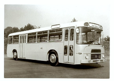Vanha linja-autopostikortti, Krupp 0124 1960