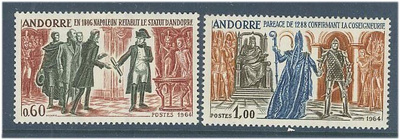 Andorra ranskal. Mi 183-4 ++
