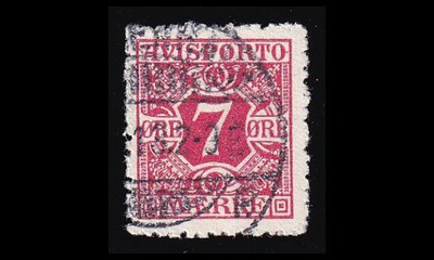 Tanska VM_3X o Avisporto 7 öre (1907)