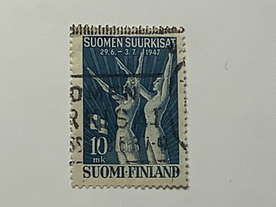 332/ 1947 Suomen suurkisat o kisaleima