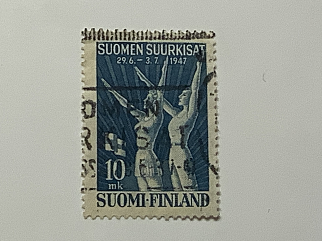 332/ 1947 Suomen suurkisat o kisaleima