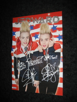 Jedward juliste ja Sandra Kim keräilykortti 