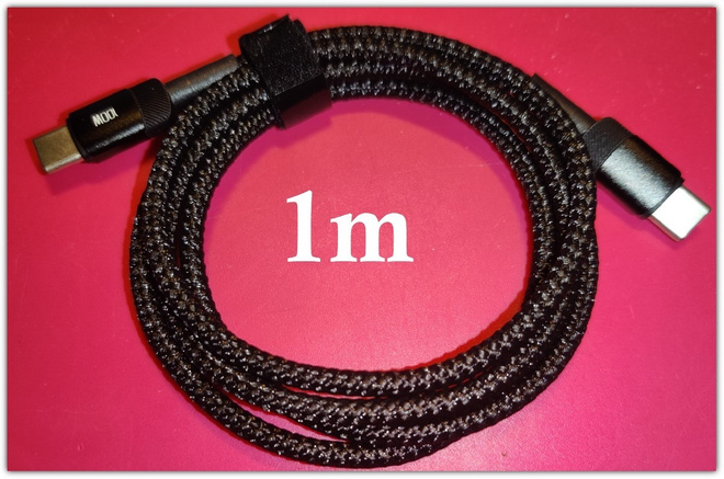 Musta punottu Toocki USB C - PD 100W kaapeli /1m #29684