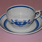 Arabia: Vanha BLUE ROSE -TEEKUPPIPARI - pikkukuva 1