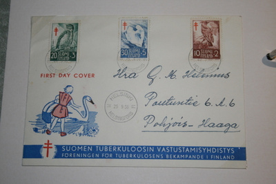 FDC kuori 25.9.1956 tuberkuloosi