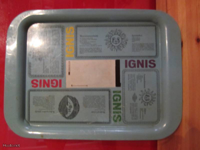 IGNIS VANHA PELTITARJOTIN RETRO VINTAGE