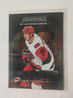 Skyler Brind'Amour 2025-26 Credentials Debut Ticket Access
