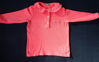 PINKKI BENETTON - PUSERO PIKEEKANGASTA koko 74
