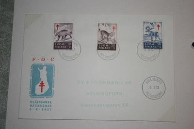 FDC kuori 5.9.1957 tuberkuloosi