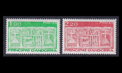 Andorra Fr 377-8 ** Käyttösarja vanha vaakuna (1987)