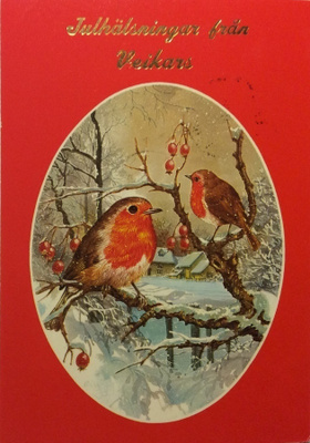 Kaksi punarintaa puun oksalla 1991