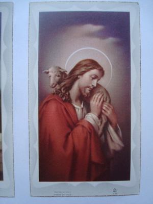 Keräilykortit: Jeesus ja karitsa. Koko 6x10,3cm