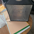 Puluz 40cm x 40cm x 40cm lightbox, led ja 12 taustaa - pikkukuva 2