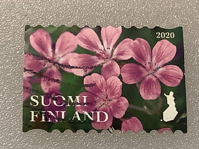 2673/ 2020 Luonnonkukkia-Metsäkurjenpolvi o leimattu