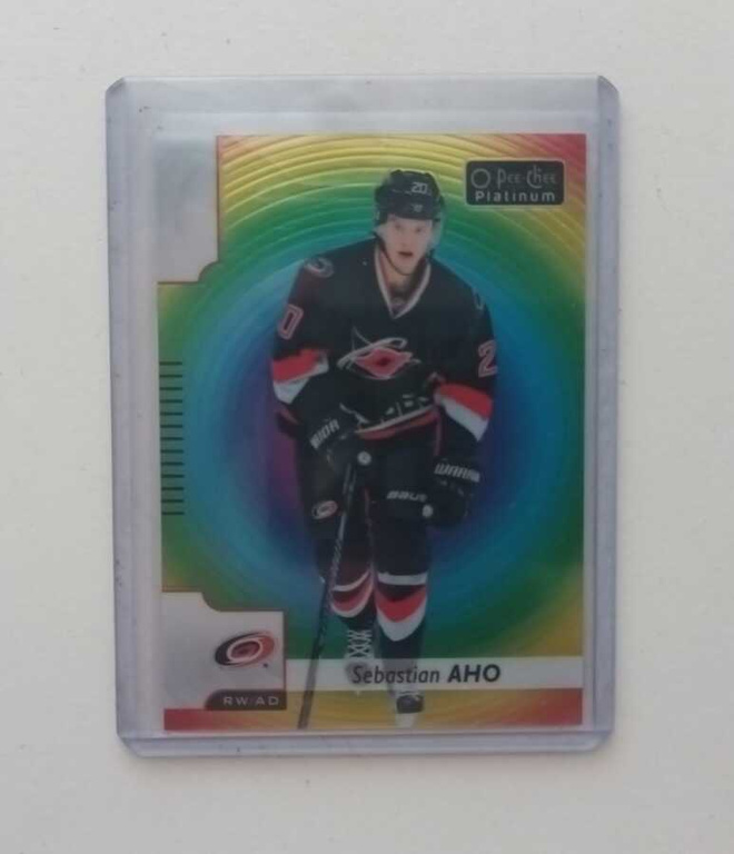 17-18 OPC Platinum Sebastian Aho Rainbow Color Wheel