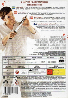 Dexter - 1. tuotantokausi (12 jaksoa, 4 x DVD)
