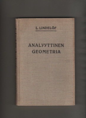 Lindelöf: Analyyttisen geometrian oppikirja, SKS 1910,kk, K3