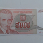 YUGOSLAVIA 5000 DINAR 1993 KL9  (K15-S142) - pikkukuva 1