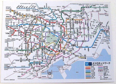 Juliste Tokion metrokartta