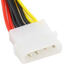 4pin Molex - 15pin SATA Y-haaroitettu virtakaapeli #30525 - pikkukuva 5