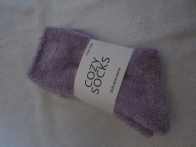 Cozy Socks / Pörrösukat / Sukat vaaleanlilat one size
