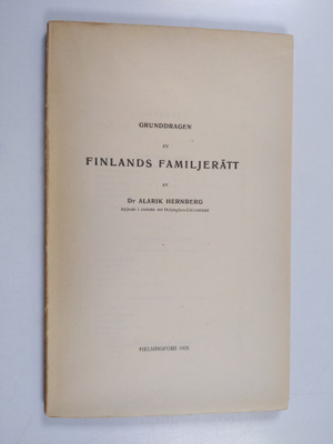Alarik Hernberg : Grunddragen av Finlands familjerätt