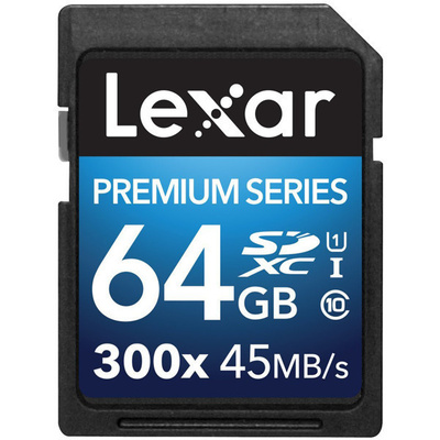 Lexar 64GB Premium SDHC UHS-I 300x Class 10 Muistikortti