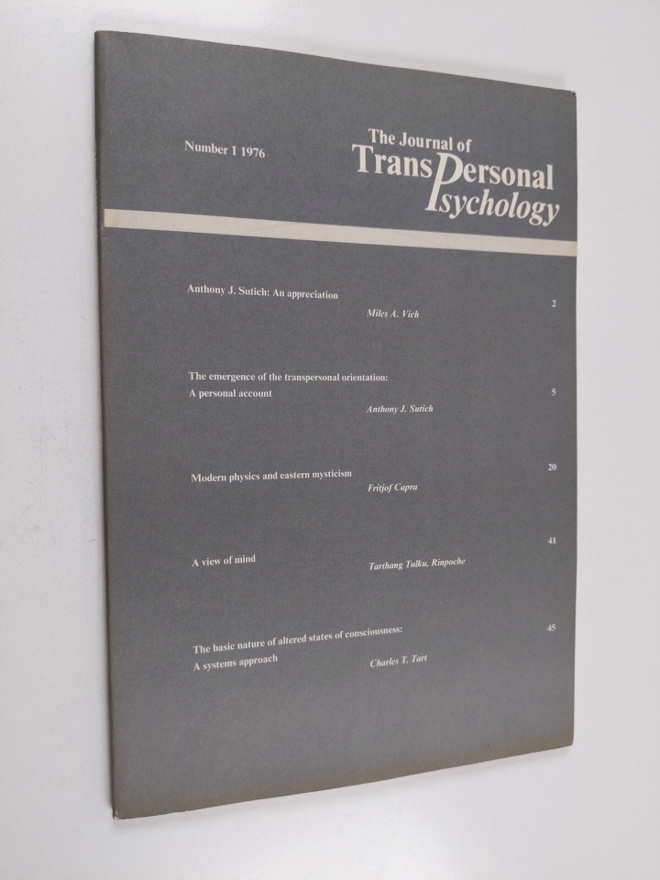 The journal of transpersonal psychology 1/1976